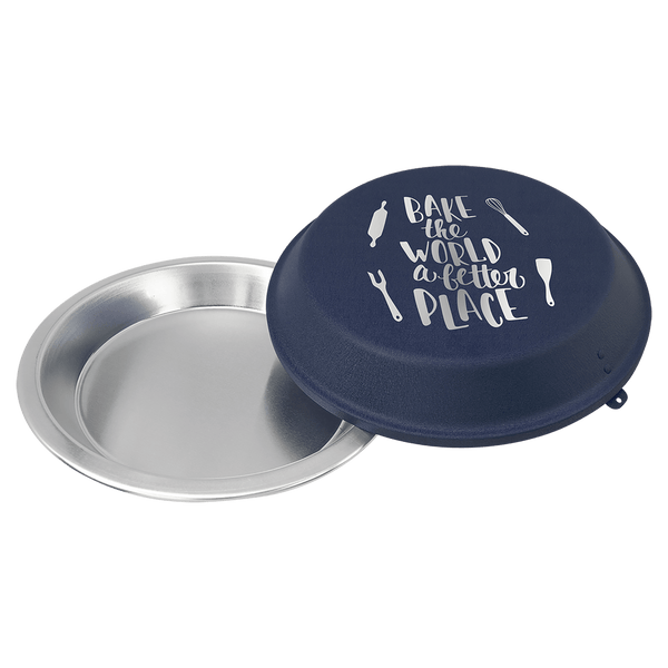 9 inch Pie pan with engraved lid