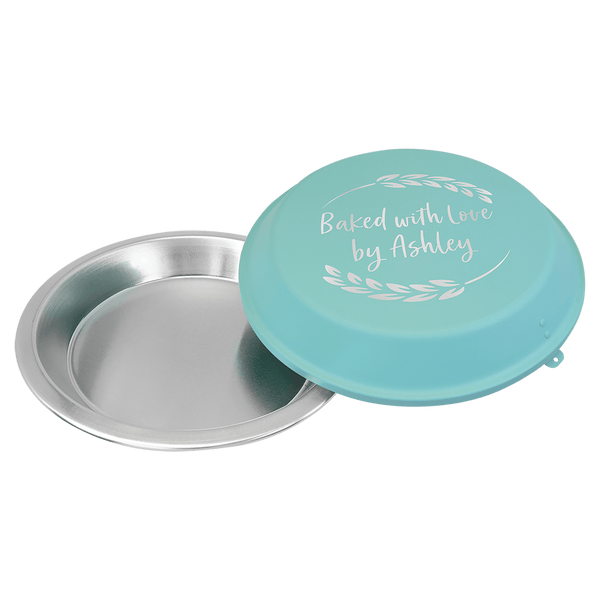9 inch Pie pan with engraved lid