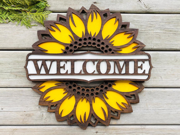 Sunflower door or wall hanger