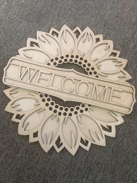 Sunflower door or wall hanger