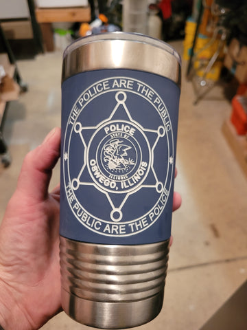 Oswego Police custom tumblers