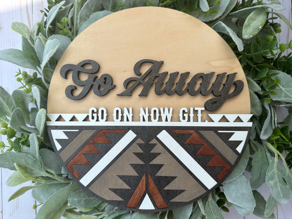 Howdy-Go Away-Welcome aztec