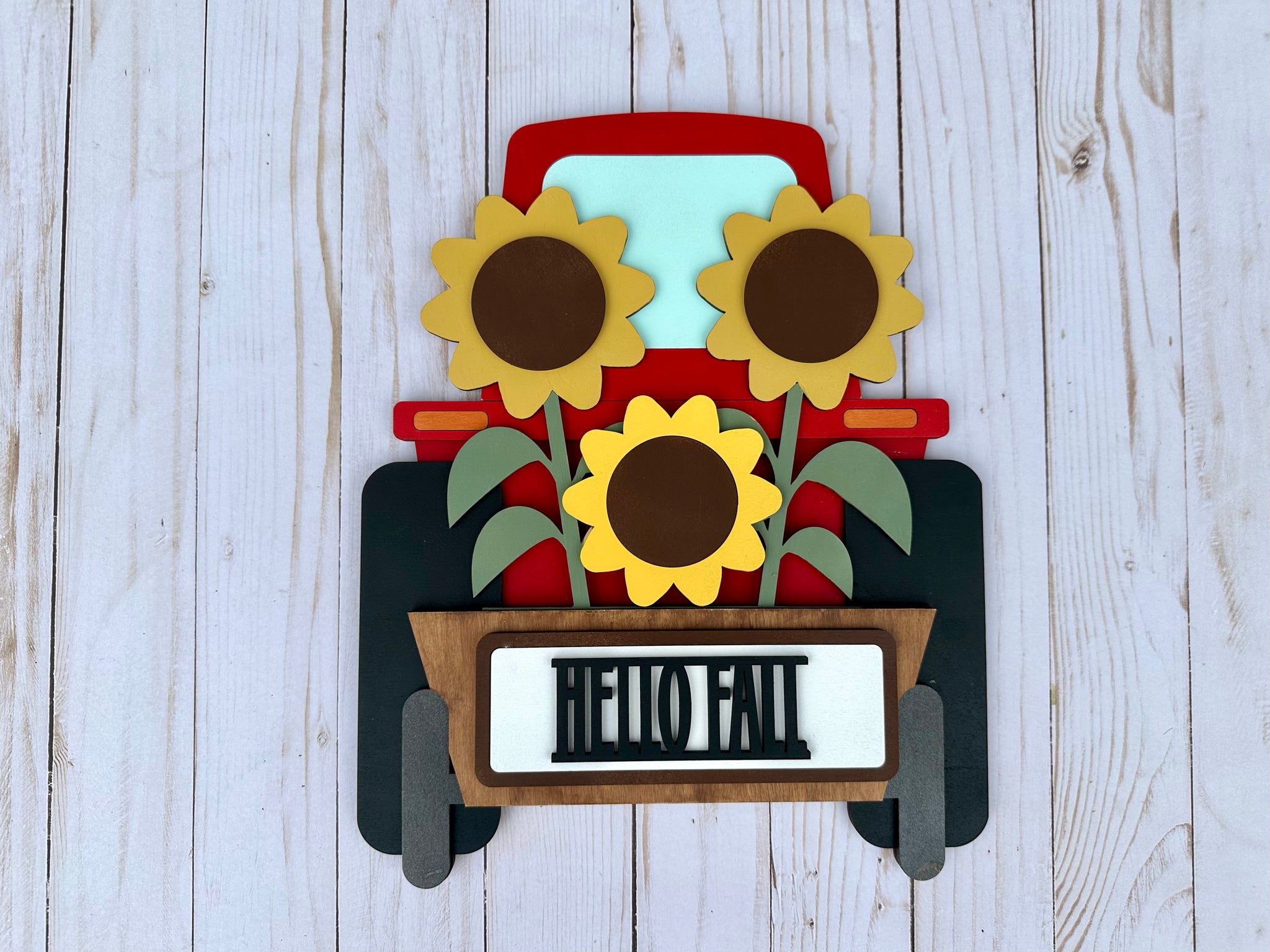 Fall Tractor with Sunflowers and Crow DIY kit