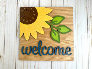 Welcome Square Sunflower