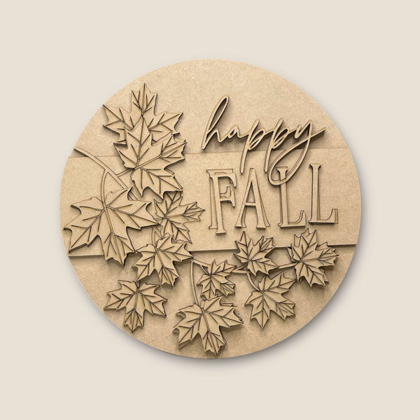 Happy Fall with leaves