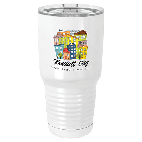 30 oz white Color Print tumbler