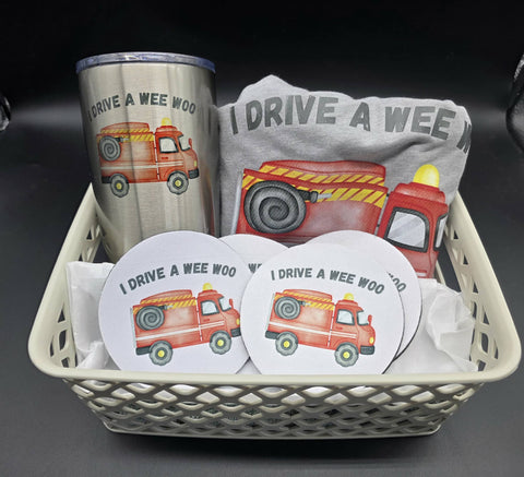 I drive a wee-woo gift set