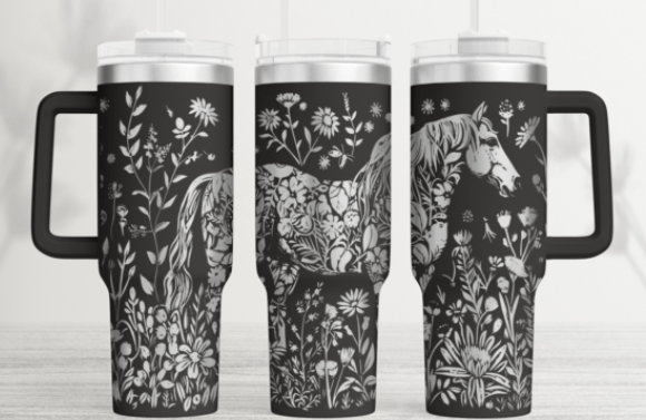 Seamless engraved mugs