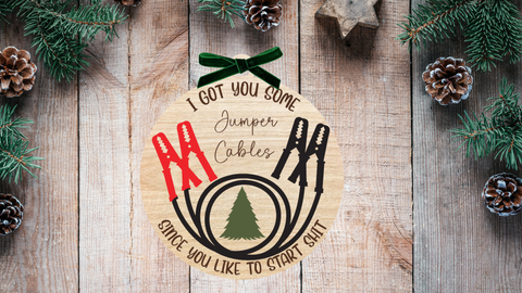 Jumper cables ornament