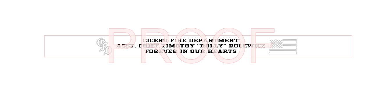 Memorial Bracelets Cicero FD-Asst. Chief Timothy Rolewicz