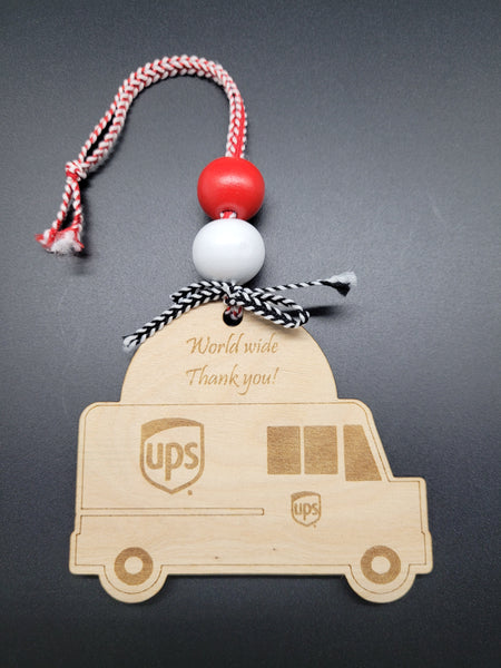 USP, USPS, Amazon. Garbage truck, or Bus driver- thank you ornament