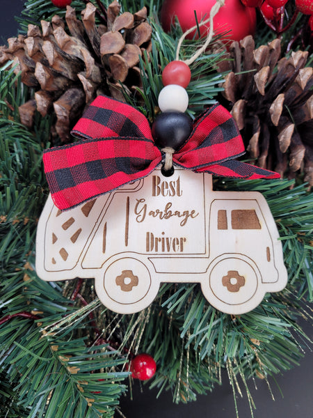 USP, USPS, Amazon. Garbage truck, or Bus driver- thank you ornament