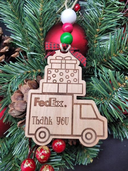 USP, USPS, Amazon. Garbage truck, or Bus driver- thank you ornament