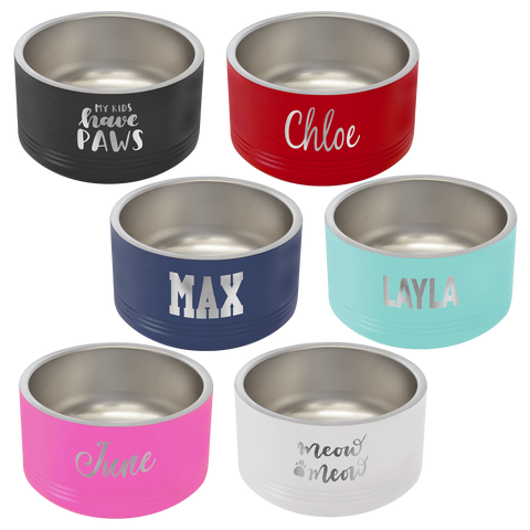 Pet Bowls-Stainless Steel powder coated