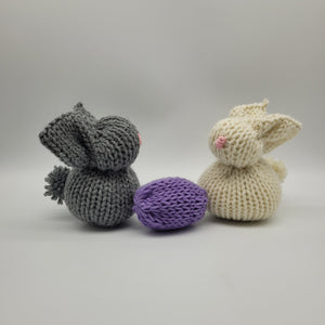 Hand knit Easter bunny or eggs