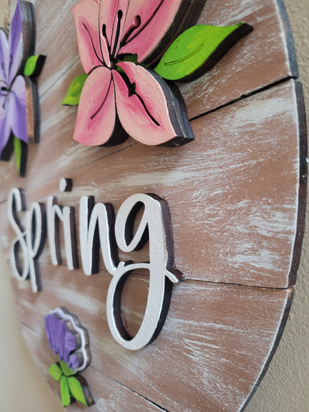 Shiplap Spring door decoration DIY kit