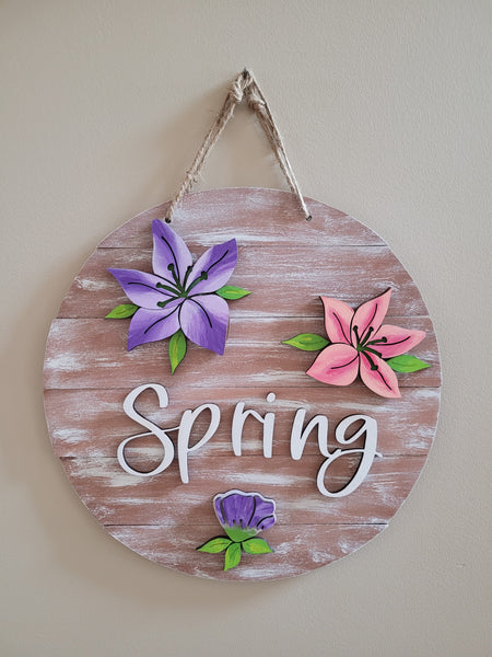 Shiplap Spring door decoration DIY kit